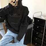 肩開きロゴプリントニットトップス 秋 冬 | SHEENA | 詳細画像11