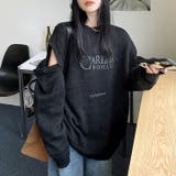 肩開きロゴプリントニットトップス 秋 冬 | SHEENA | 詳細画像14