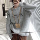 肩開きロゴプリントニットトップス 秋 冬 | SHEENA | 詳細画像5