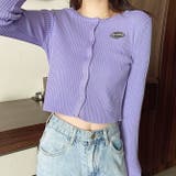 刺しゅうロゴクロップドリブニットカーディガン 秋 冬 | SHEENA  | 詳細画像22 