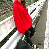 レッド | ボリュームスリーブBIGパーカー 秋 冬 | SHEENA