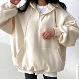 裏起毛ボリュームスリーブハーフジップトップス 秋 冬 | SHEENA | 詳細画像14