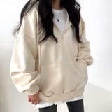 裏起毛ボリュームスリーブハーフジップトップス 秋 冬 | SHEENA | 詳細画像15