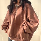 裏起毛ボリュームスリーブハーフジップトップス 秋 冬 | SHEENA | 詳細画像21