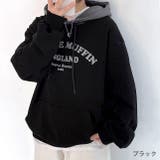 ブラック | アーチロゴ配色パーカー 秋 冬 | SHEENA