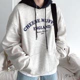 グレー | アーチロゴ配色パーカー 秋 冬 | SHEENA