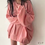 ピンク | オーバーサイズルーズライトトレーナー 春 トレーナー | SHEENA