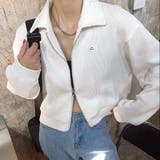 襟付きワッフルZIPトップス 春 秋 | SHEENA | 詳細画像3