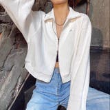 襟付きワッフルZIPトップス 春 秋 | SHEENA | 詳細画像4