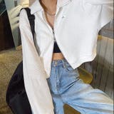 襟付きワッフルZIPトップス 春 秋 | SHEENA | 詳細画像6