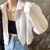 襟付きワッフルZIPトップス 春 秋 | SHEENA | 詳細画像7