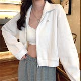 襟付きワッフルZIPトップス 春 秋 | SHEENA | 詳細画像9