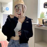 襟付きワッフルZIPトップス 春 秋 | SHEENA | 詳細画像13