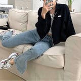 襟付きワッフルZIPトップス 春 秋 | SHEENA | 詳細画像23