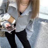 襟付きワッフルZIPトップス 春 秋 | SHEENA | 詳細画像26