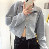 襟付きワッフルZIPトップス 春 秋 | SHEENA | 詳細画像27