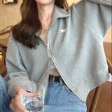 襟付きワッフルZIPトップス 春 秋 | SHEENA | 詳細画像31