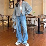 襟付きワッフルZIPトップス 春 秋 | SHEENA | 詳細画像32