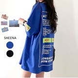 backメッセージプリントルーズTシャツ 春 夏 | SHEENA | 詳細画像1