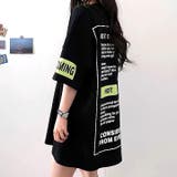 backメッセージプリントルーズTシャツ 春 夏 | SHEENA | 詳細画像4