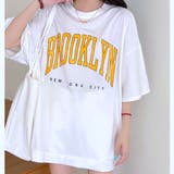 ホワイトオレンジ | BROOKLYNプリントオーバーＴシャツ 春 夏 | SHEENA 