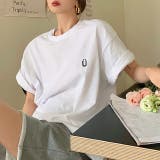 シンプルバックロゴルーズTシャツ 春 夏 | SHEENA | 詳細画像7