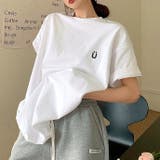 ホワイト | シンプルバックロゴルーズTシャツ 春 夏 | SHEENA
