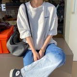 NewtroロゴプリントルーズTシャツ 春 夏 | SHEENA | 詳細画像5