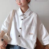 ロゴパッチ付半袖シャツ 春 夏 | SHEENA | 詳細画像12