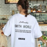 ホワイト | SMITH WORLDロゴルーズTシャツ 春 | SHEENA