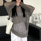 ルーズメッシュニットトップス 春 夏 | SHEENA  | 詳細画像12 