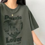 ハートpuzzleプリントルーズTシャツ 春 夏 | SHEENA | 詳細画像10