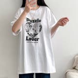 ハートpuzzleプリントルーズTシャツ 春 夏 | SHEENA | 詳細画像2