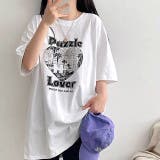 ハートpuzzleプリントルーズTシャツ 春 夏 | SHEENA | 詳細画像4
