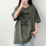 ハートpuzzleプリントルーズTシャツ 春 夏 | SHEENA | 詳細画像8