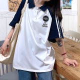 ラインスリーブポロ襟ゆったりTシャツ 春 夏 | SHEENA | 詳細画像17