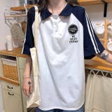 ラインスリーブポロ襟ゆったりTシャツ 春 夏 | SHEENA | 詳細画像19