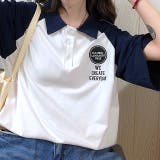 ラインスリーブポロ襟ゆったりTシャツ 春 夏 | SHEENA | 詳細画像21