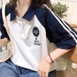 ラインスリーブポロ襟ゆったりTシャツ 春 夏 | SHEENA | 詳細画像22