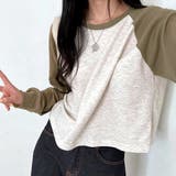 配色ラグランクロップド丈シンプルロンT 秋 冬 | SHEENA | 詳細画像24
