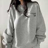 グレー | Motivationロゴオーバーサイズトレーナー 秋 冬 | SHEENA 