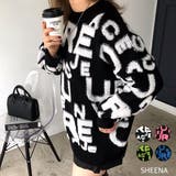 もこもこアルファベットニットプルオーバー 秋 冬 | SHEENA  | 詳細画像1