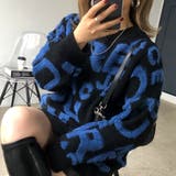 ブラックブルー | もこもこアルファベットニットプルオーバー 秋 冬 | SHEENA