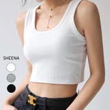 ショート丈リブタンクトップ 春 夏 | SHEENA | 詳細画像1