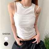 レイヤード風デザインタンクトップ 春 夏 | SHEENA  | 詳細画像1 