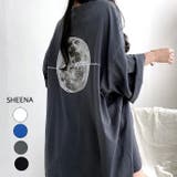 フルムーンプリントオーバーサイズTシャツ 春 夏 | SHEENA | 詳細画像1