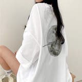 フルムーンプリントオーバーサイズTシャツ 春 夏 | SHEENA | 詳細画像10