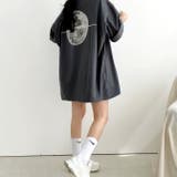 フルムーンプリントオーバーサイズTシャツ 春 夏 | SHEENA | 詳細画像8