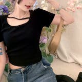 バックBIGリボンリブTシャツ 春 夏 | SHEENA | 詳細画像9