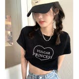 ハートロゴプリント半袖ニットソーTシャツ 春 夏 | SHEENA | 詳細画像17